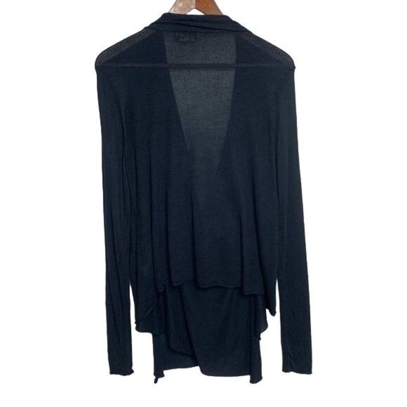 Royal Robbins Wrap Sweater Cardigan Black Linen Blend Lightweight Casual Medium - Picture 7 of 11